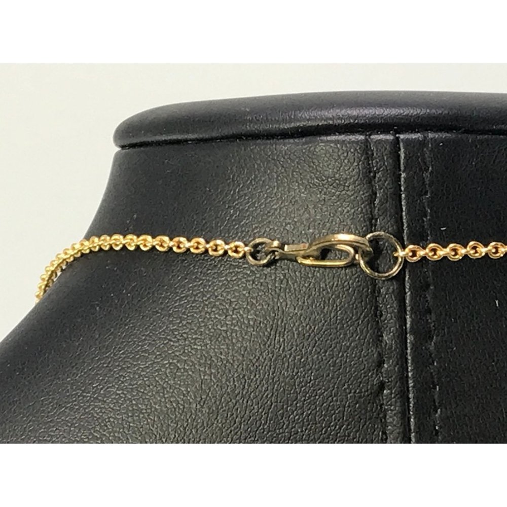 Vintage Y2K Gold Tone Elephant with Dimensional Flower Pendant Necklace Hematite - Picture 4 of 4